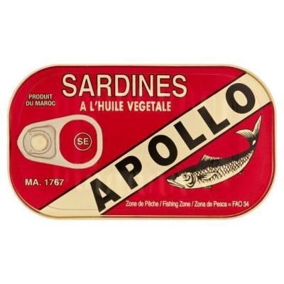 Apollo Sardines In Vegetable Oil 125g