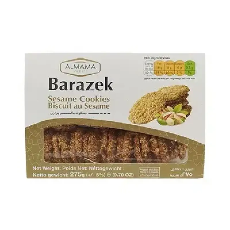 Al Mama Sesame Cookies Barazek With Pistachios 275g