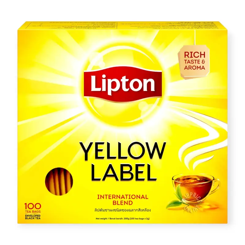 Lipton Yellow Label 100 Tea Bags 200G