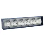 Silver Leaf Design 6pcs Coffee Cups