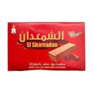 Elshamadan Red Biscuit Wafer Filled with Chocolate - 6 Pack