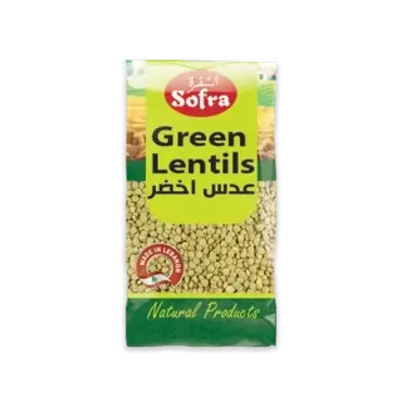Sofra Green Lentills 900gسفرة عدس اخضر
