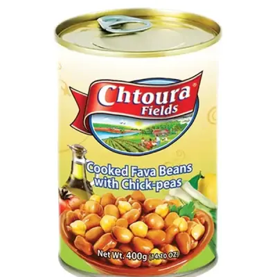 Chtoura Fields Cooked Fava Beans With Chickpeas 400G