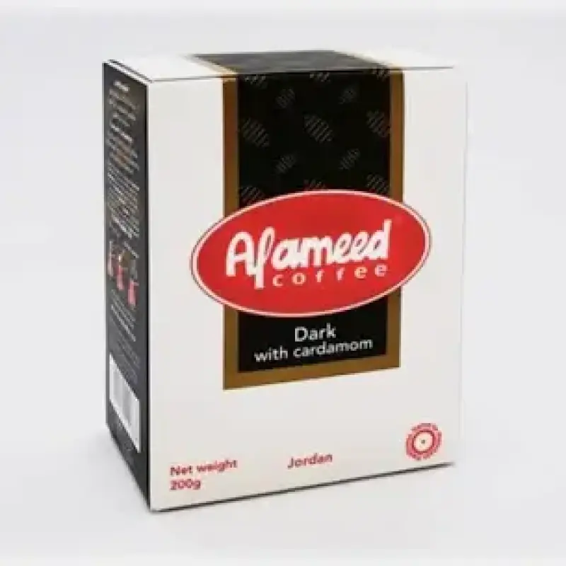 Al Ameed Turkish Coffee Dark with Cardamom200G - بن العميد غامق مع هيل