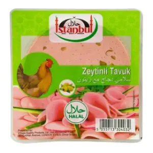Istanbul Sliced Chicken Salami With Olives Halal 200g