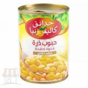 CALIFORNIA GARDEN SWEETCORN 400G - حدائق كاليفورنيا حبوب ذرة حلوة كاملة