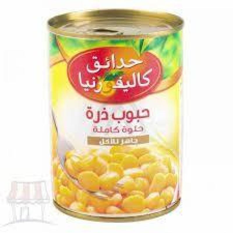 CALIFORNIA GARDEN SWEETCORN 400G - حدائق كاليفورنيا حبوب ذرة حلوة كاملة