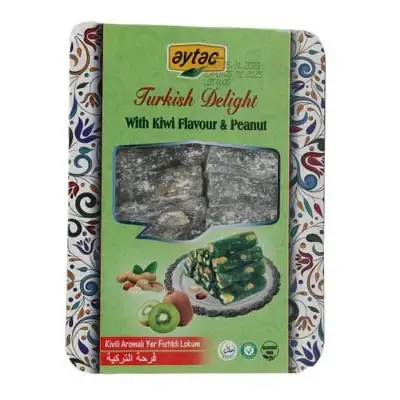 Aytac Turkish Delight (Fitil) With Kiwi Flavour And Peanut Finger 300g