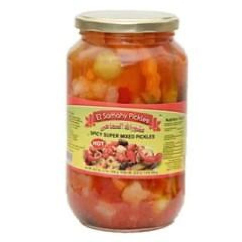 ELSAMAHY PICKLES SPICY SUPER MIXED PICKLES 650G مشهيات السماحي مشكل فاخر بالخلطة