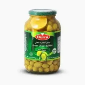 Al Durra Whole Green Olives Salkini 1300g