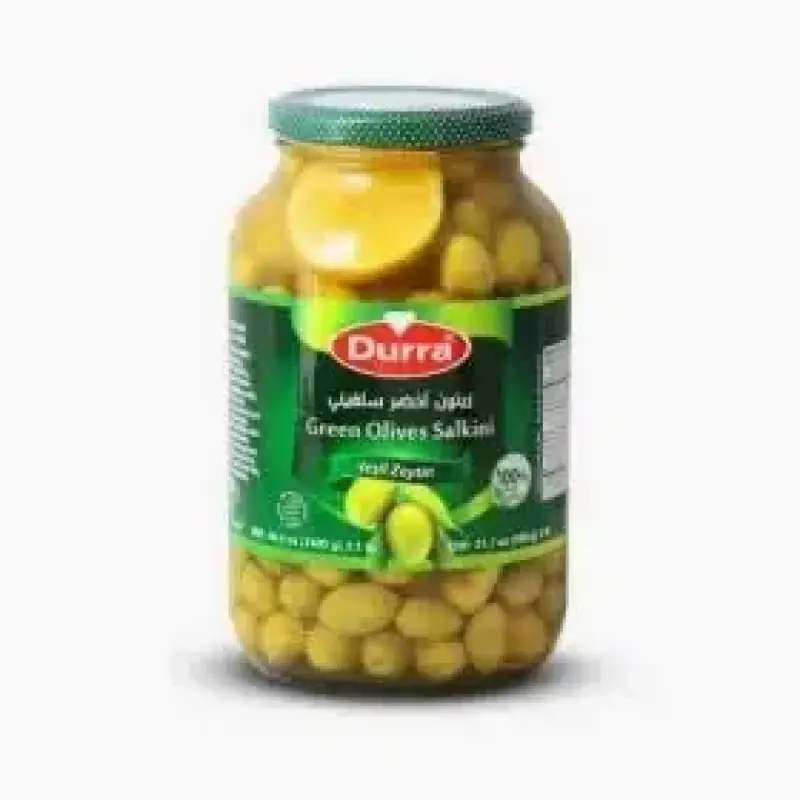 Al Durra Whole Green Olives Salkini 1300g