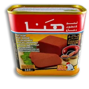 HANA CHICKEN TURKISH SUCUK FLAVOUR 340g - هنا لانشون الدجاج بطعم السجق التركي