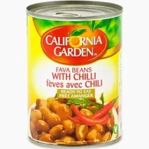 California Garden Fava Beans With Chilli 400g حدائق كليفورنيا فول مدمس مع فلفل حار