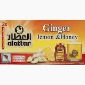 ALATTAR GINGER LEMON & HONEY TEA 20 BAGS 30G - العطار مشروب زنجبيل ليمون وعسل
