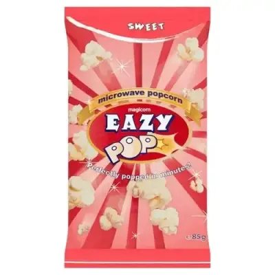 EazyPop Sweet Popcorn 85g فشار مايكرويف سريع التحضير (حلو)