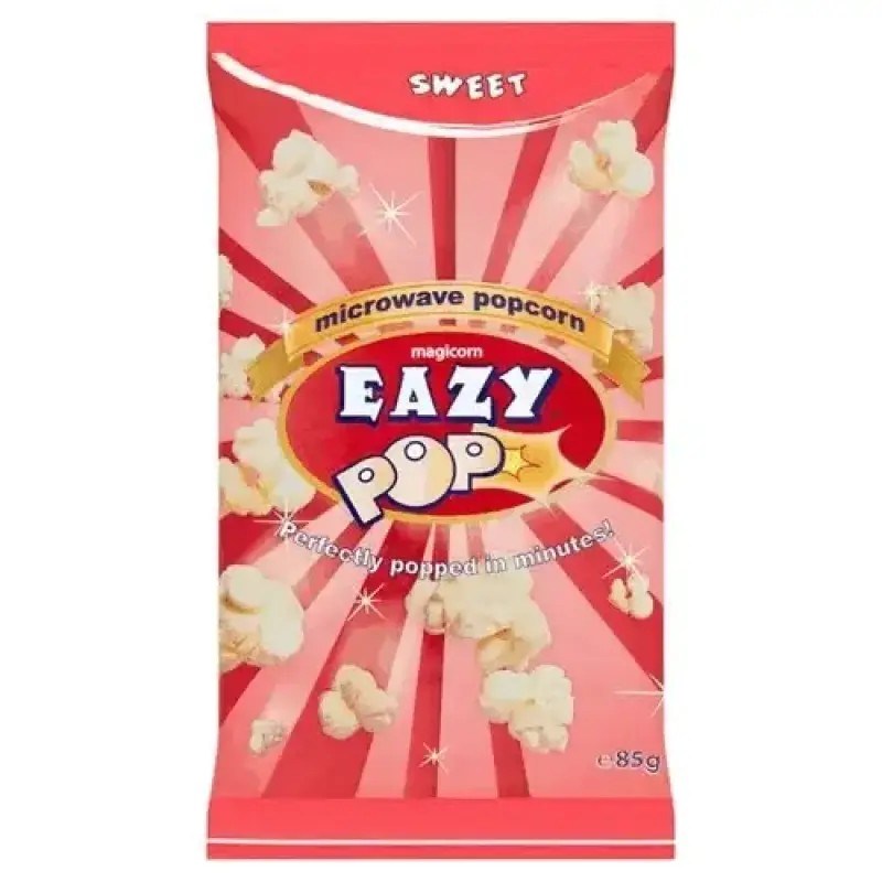 EazyPop Sweet Popcorn 85g فشار مايكرويف سريع التحضير (حلو)