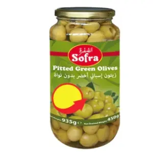 Sofra Pitted Green Olives 935G