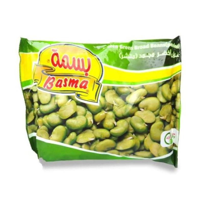 Basma Green Broad Beans (Peeled)-400g بسمة فول أخضر مجمد