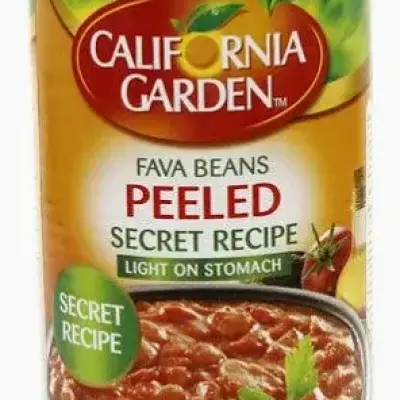 California Garden Peeled Fava Beans Secret Recipe 400g حدائق كليفورنيا فول مدمس مقشور بالخلطة السرية