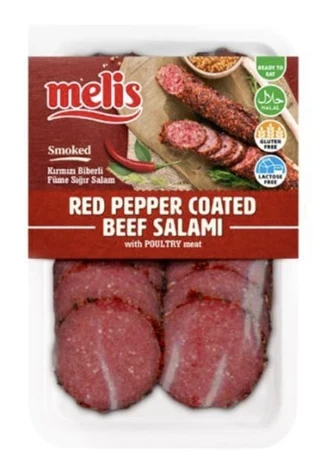Melis Red Pepper Coated Beef Salami Halal 80g