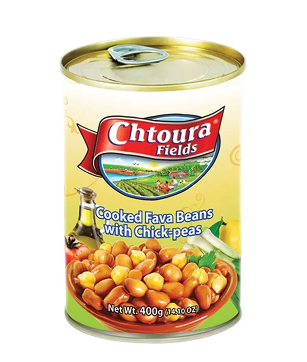 Chtoura Fields Cooked Fava Beans With Chickpeas 400G