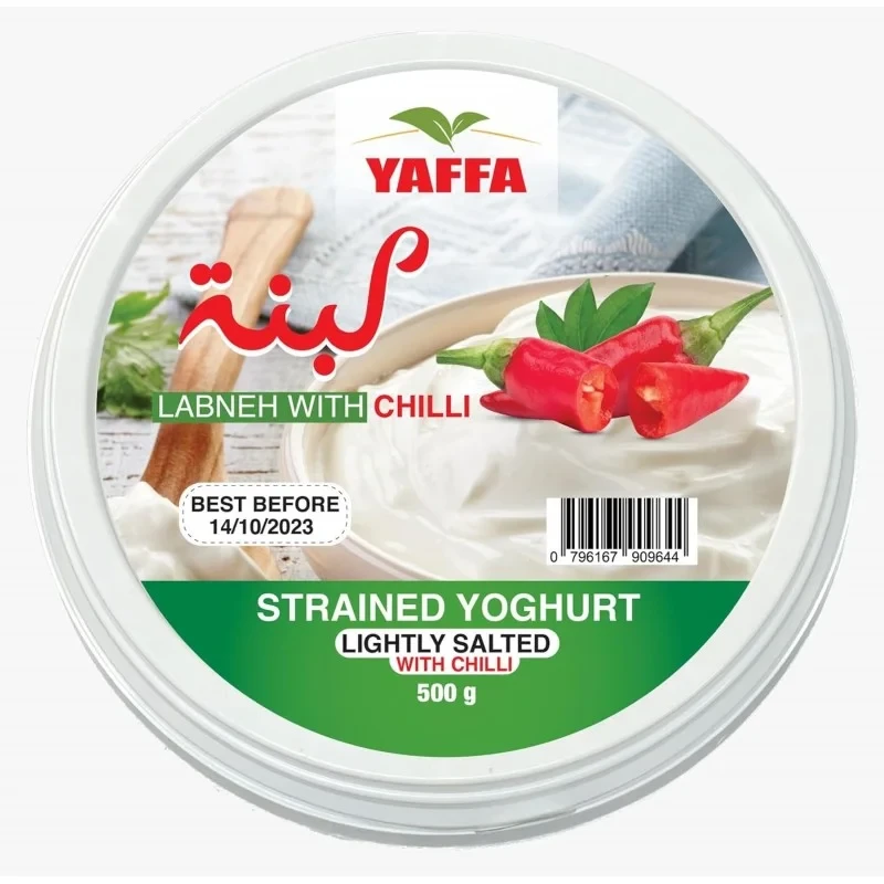 YAFFA LABNEH WITH CHILLI 500G لبنة يافا بالفلفل