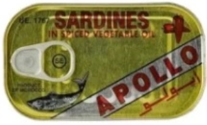 Apollo Sardines In Chilli - 125G  اپولو ساردين في زيت نباتي حار