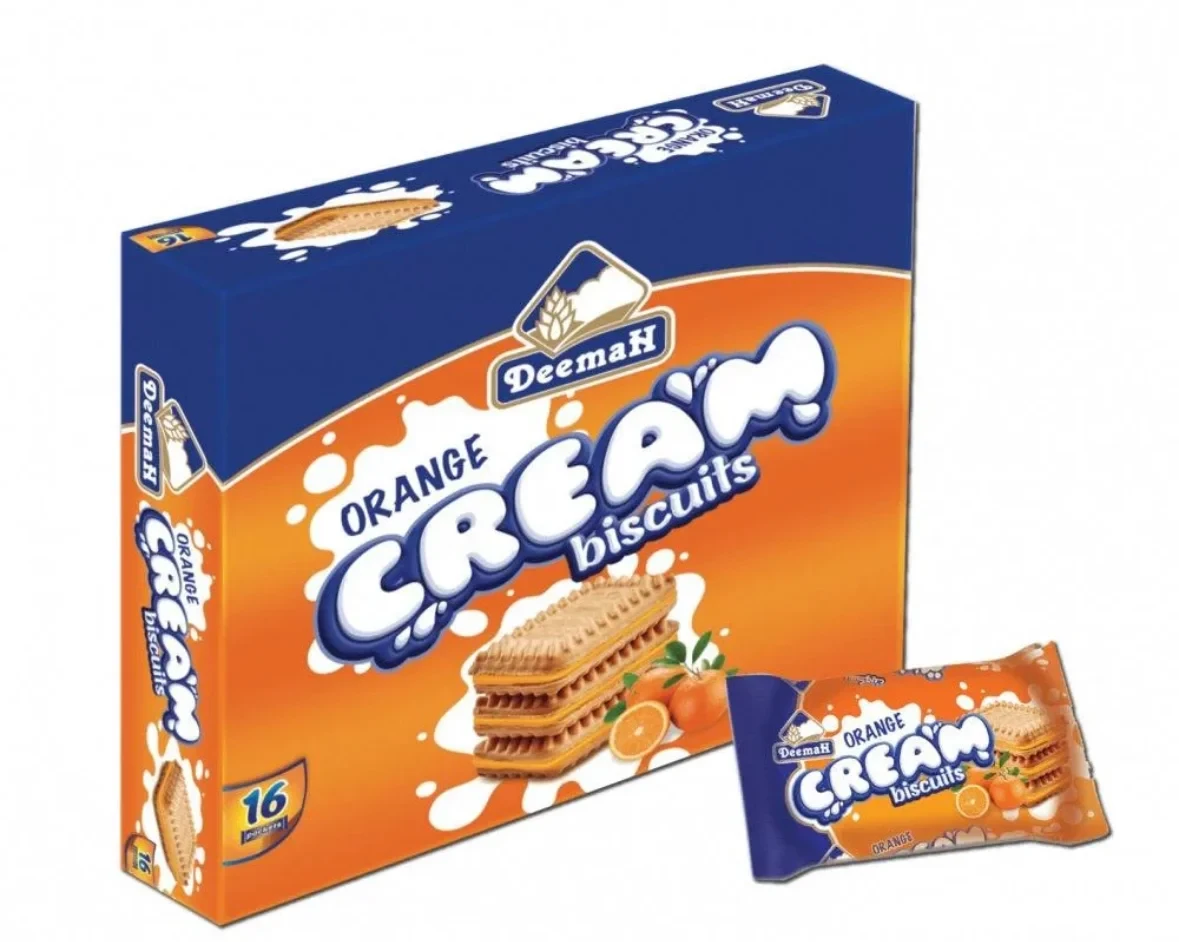 Deemah Cream Biscuit Orange 27g x16 ديمة بسكويت كريمة برتقال