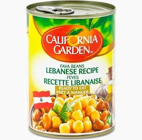 California Garden Fava Beans Lebanese Recipe 400g  حدائق كليفورنيا فول مدمس بالخلطة اللبنانية