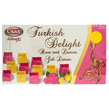 USAS TURKISH DELIGHT WITH ROSE & LEMON FLAVOUR 350G - اوساش راحة تركية بالورد والليمون
