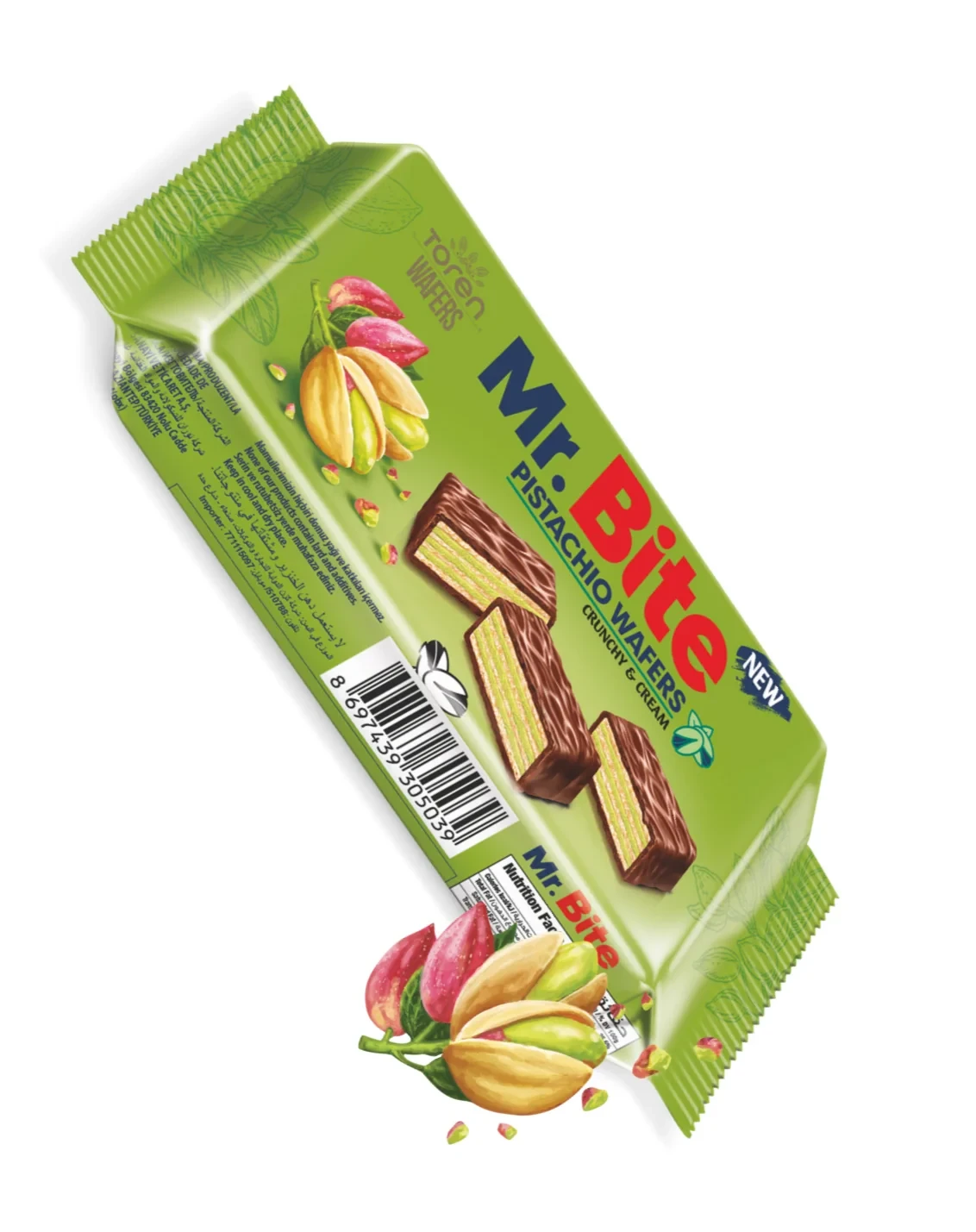 Mr Bite Pistachio Wafers 32g