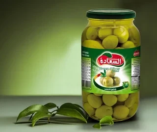 Alsaadah Green Olives 660g السعادة زيتون اخضر