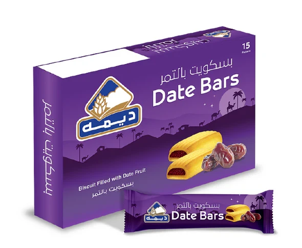 Deemah Dates Bars Biscuit 25g X 15 - ديمه بسكويت التمر