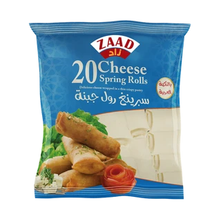 ZAAD CHEESE SPRING ROLLS 20PCS 600G زاد سبرينغ رولز جبن 20 قطعة 600 جرام