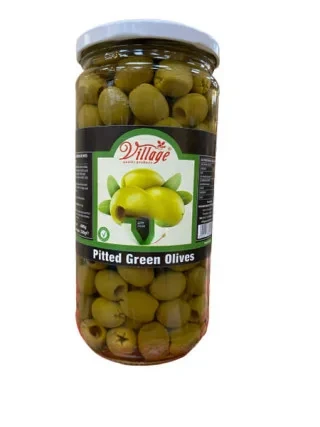 Village Pitted Green Olives 690g زيتون القرية منزوع البزرة