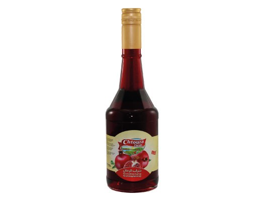 CHTOURA  GRENADINE SYRUP 600ML - حقول شتورة شراب الرمان