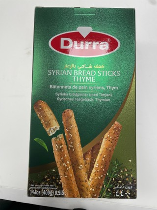 DURRA SYRIAN BREAD STICKS THYME 400G خبز سوري الدرة أصابع زعتر