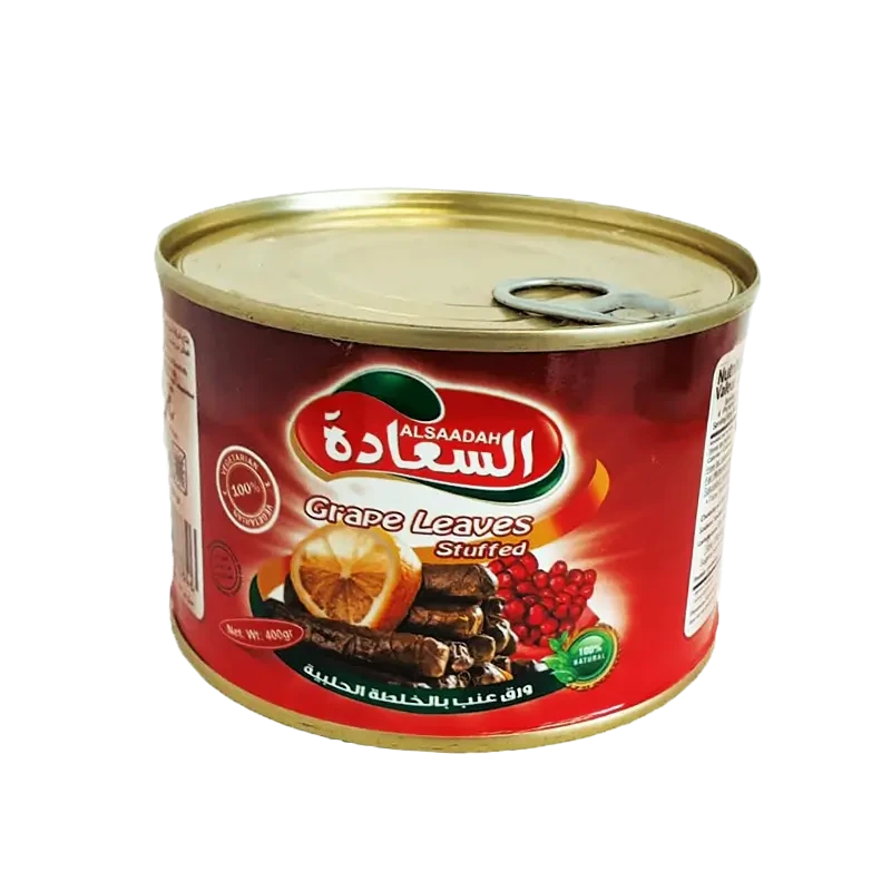 Alsaadah Stuffed Grape Leaves 400g السعادة ورق عنب بالخلطة الحلبية
