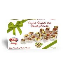 USAS TURKISH DELIGHT WITH PISTACHIO 350G - اوساش راحة تركية بالفستق
