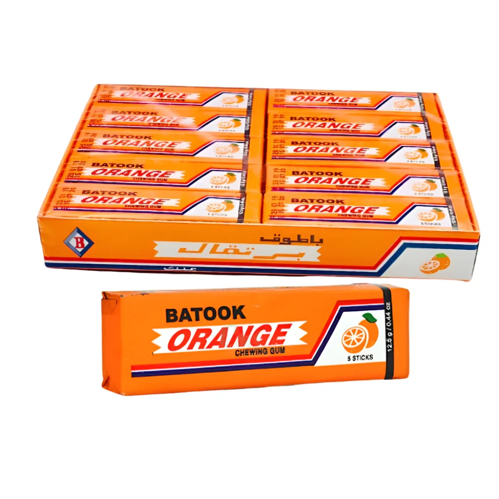 Batook Orange Gum 20pcs باطوق علكة بالبرتقال