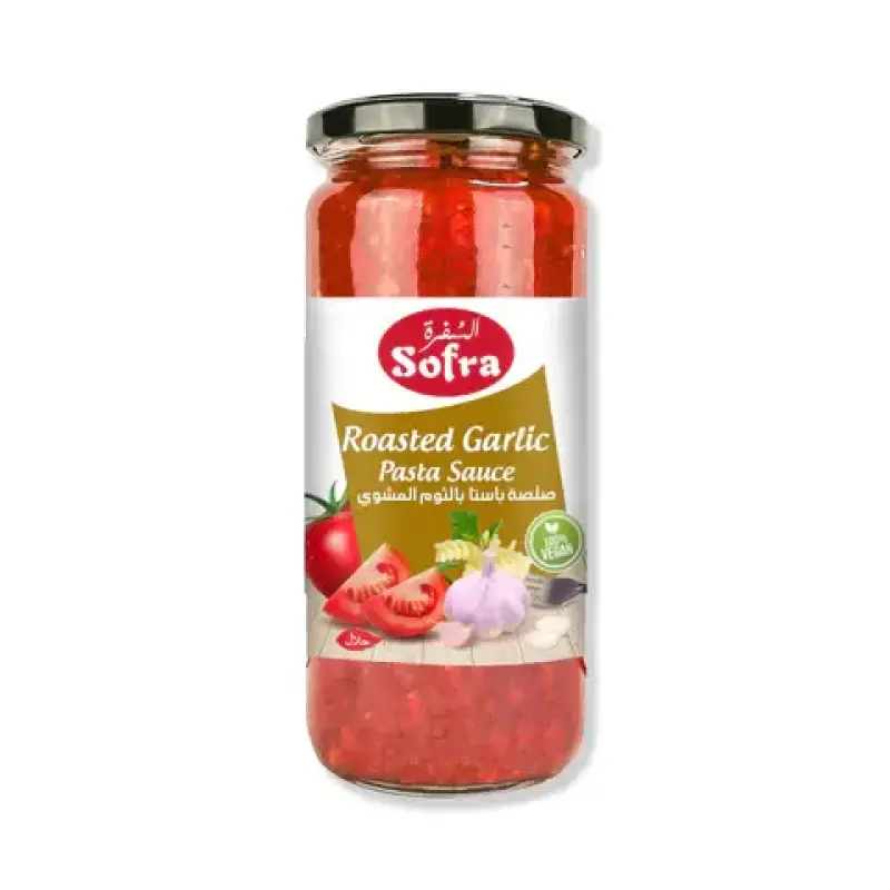 Sofra Pasta Sauce Roasted Garlic 465g مكرونة سفرة بصلصة الثوم المحمص