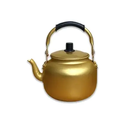 Aluminium Golden Kettle with Rubber Handle 1L