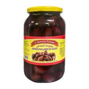 ELSAMAHY PICKLES JUMBO KALAMATA OLIVES 1000G - مشهيات السماحي زيتون كالاماتا كبير