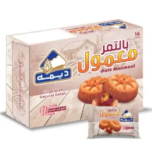 Deemah Bran Mamoul 16 x 16g - ديمه معمول بالتمر بر