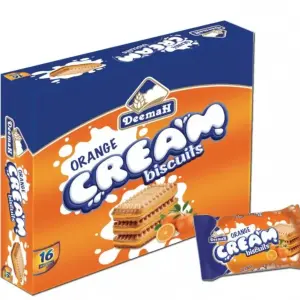 Deemah Cream Biscuit Orange 27g x16 ديمة بسكويت كريمة برتقال