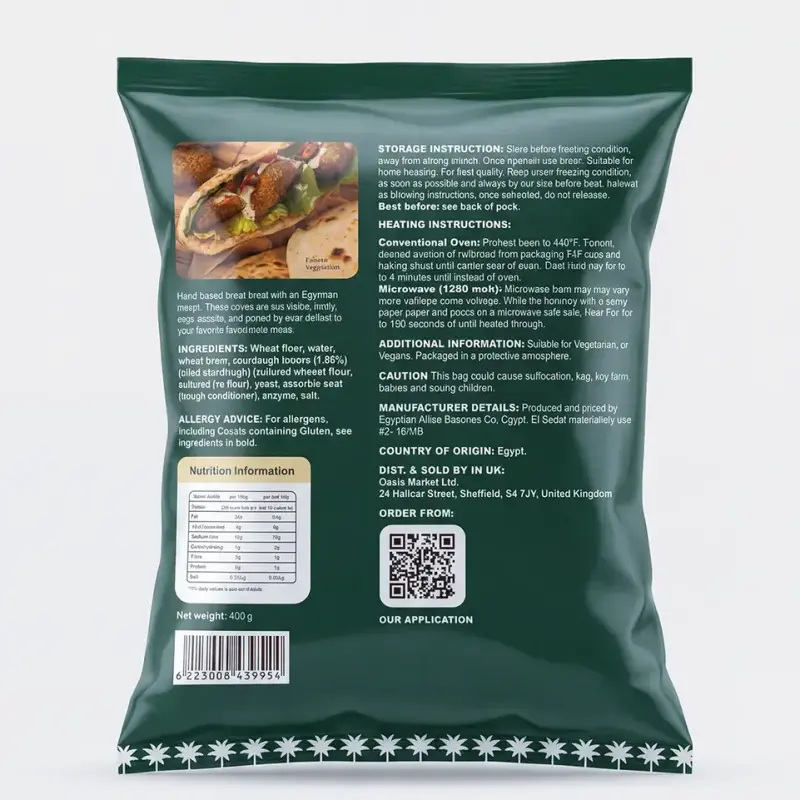 Egyptian Baladi Bread with Sourdough 5 Loaves