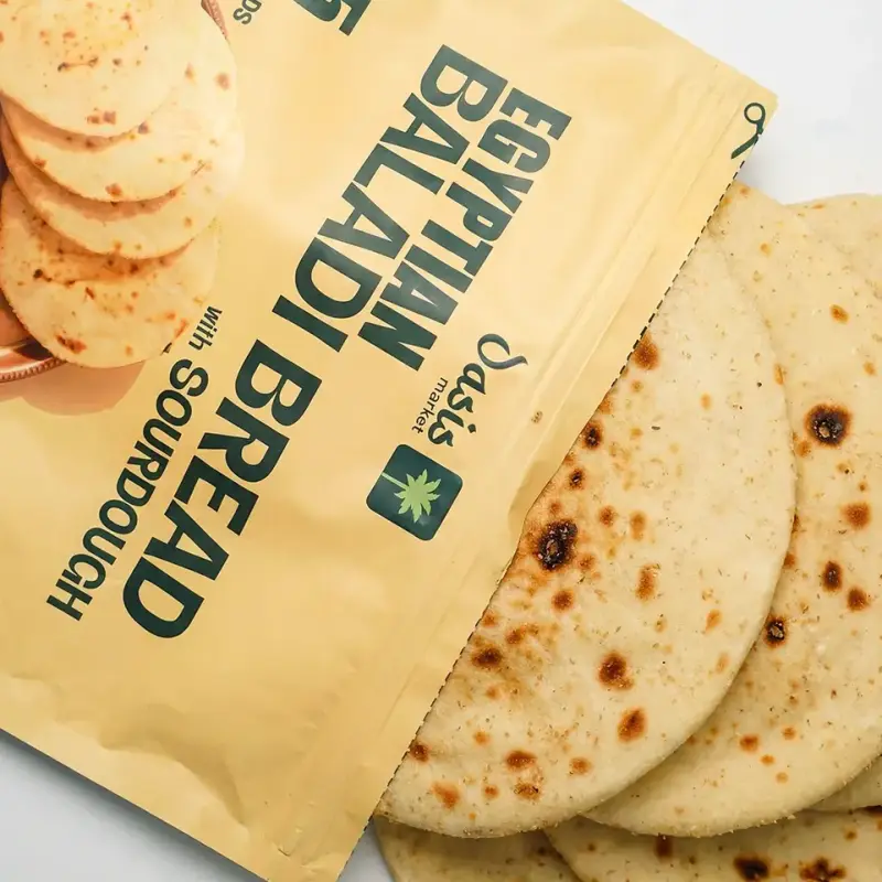 Egyptian Baladi Bread with Sourdough 5 Loaves