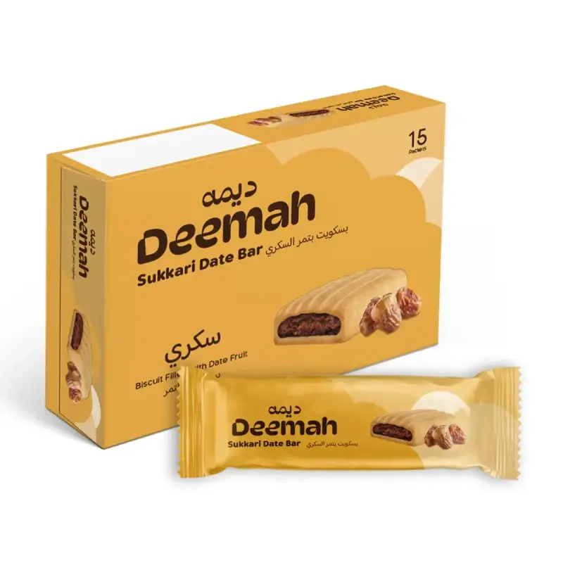 Deemah Date Bar Sukari 15Pcs 21g ديمه بسكويت تمر السكري