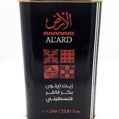 Al'Ard Palestinian Extra Virgin Olive oil 1Lt - الأرض زيت زيتون بكر أورجانيك فلسطيني