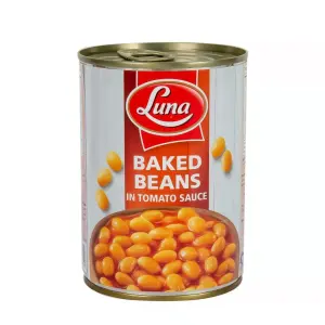Luna Baked Beans In Tomato Sauce 380g لونا فاصوليا مطبوخة في صلصة الطماطم